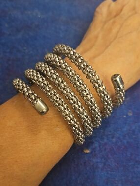 3 For $15 Silver-Tone Coiled Statement Bracelet - Women Jewelry